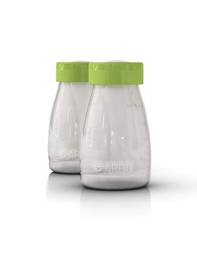 Ardo Breast Milk Storage and Feeding Bottles (2), Swiss Made, 150ml (5 fl.oz.), BPA Free, with Ring and Cap, Standard Width, 2 Bottles - Image 1