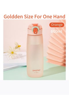 SHOTAY SHOTAY 600 ML Kids & Adults Water Bottles Reusable Leak Proof BPA-Free with Lockable & Fast Flow, One Click Open. For Children School, Office, Gym, Outdoor and Sports White.  - Image 2