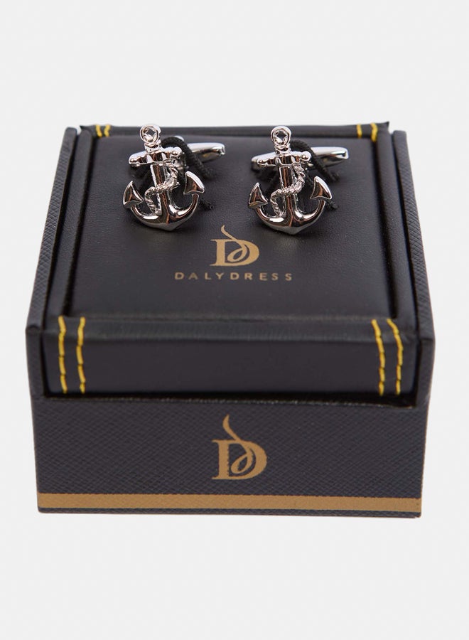 DALYDRESS Men Regular Fit Cufflink Grey - Image 2