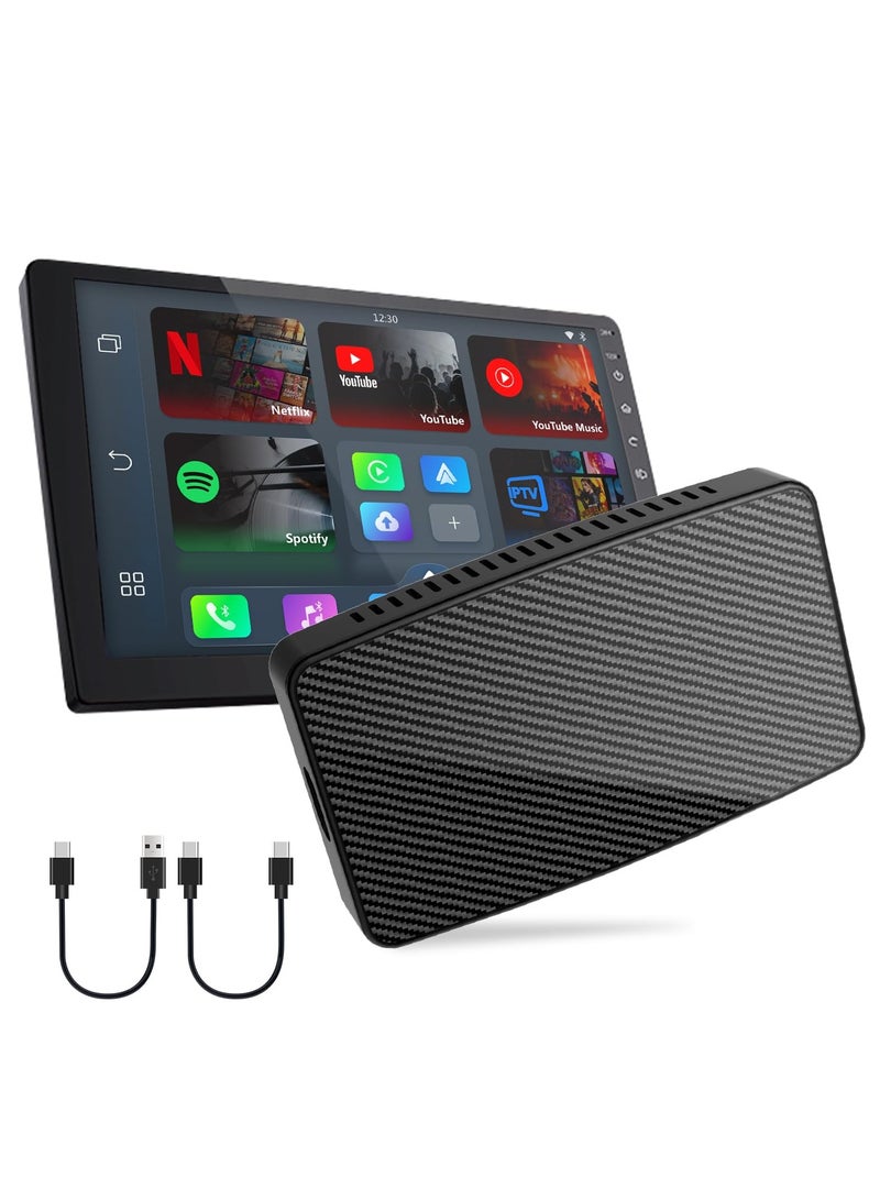 Wireless CarPlay & Android Auto Adapter - 3-in-1 Play2Video Pro AI Box with Built-in YouTube & Netflix, Compatible with Factory Wired CarPlay Vehicles (2016+) - Image 1