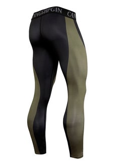CANGHPGIN Men Quick Dry Breathable Sports Pant Black/Green  - Image 2