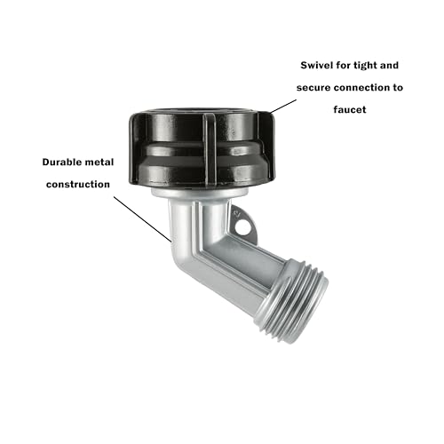 Gilmour Heavy Duty Garden Hose Elbow Connector, 45 Degree Metal Water Hose Connector with Swivel Connect - Image 2