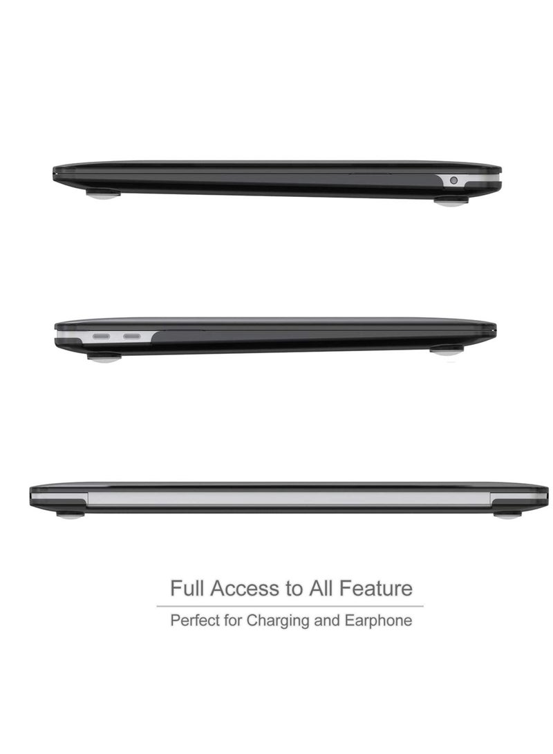 NTECH Case For MacBook Air 13 Inch 2020/2019/2018 Release A2337/M1/A2179/A1932, Hard Case Shell Cover For MacBook Air 13-inch Model A2237/A2179/A1932 With Keyboard Skin Cover - Black - Image 5