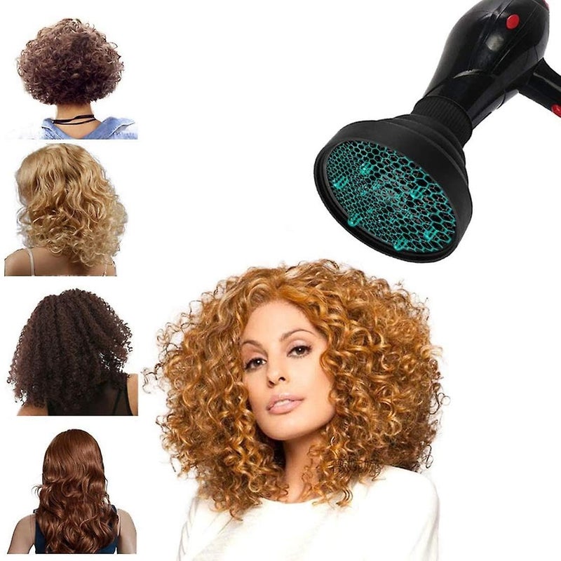 CREDLY Collapsible Silicone Hair Dryer Diffuser Universal Lightweight Folding Travel Blow Dryer Attachment Suitable for Nozzle Diameter 1.575"-1.968" 2000 Watts Multicolour - Image 1