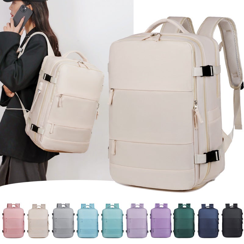 Popular Girls' Wet And Dry Separation Multifunctional Backpack Travel Backpack Extra Large Capacity Waterproof Luggage Bag - Image 5