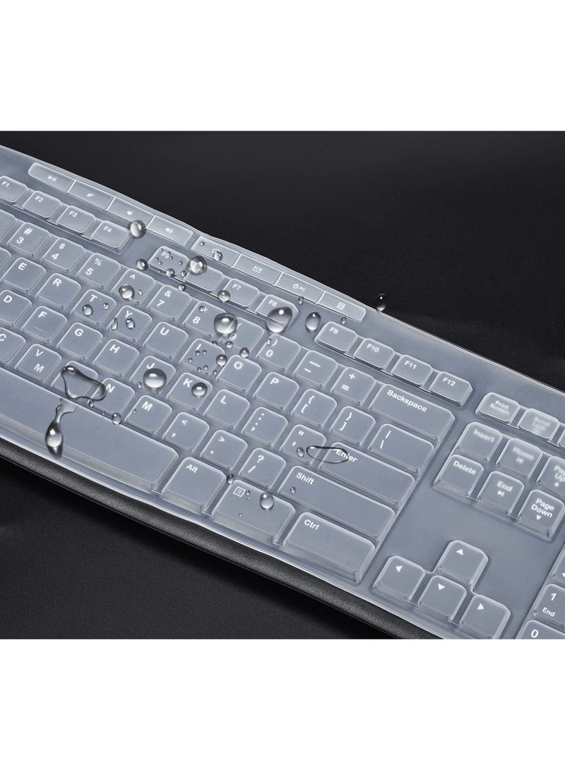 Ultra Thin Silicone Keyboard Cover For Desktop Computers, Suitable For Logitech Mk270/Mk295/K270/K275/Mk260/K200/Mk275/Mk370 Wireless Keyboard (Clear) - Image 3