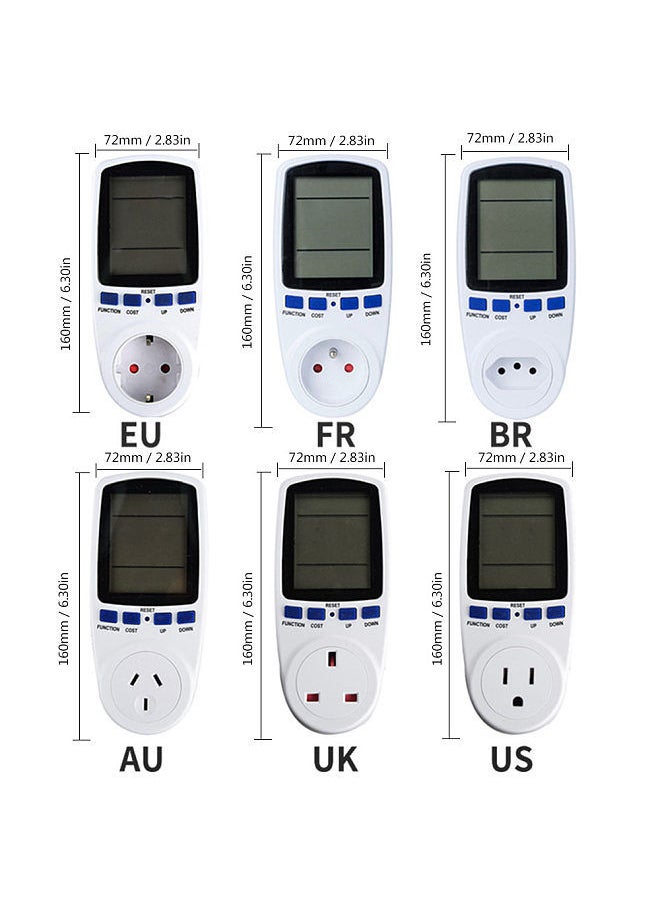 Generic - Digital LCD Energy Meter Wattmeter Monitoring Device Wattage Electricity Kwh Power Measuring Analyzer - Image 1
