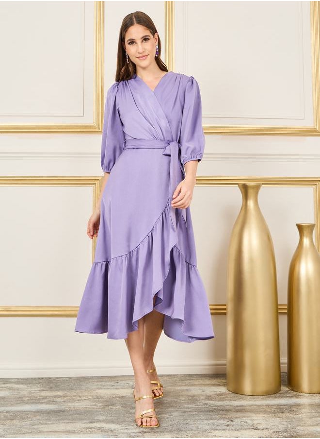 Frill Hem Self Tie Up A-Line Midi Dress - pzsku/ZBB98CF3270C4501F92C4Z/45/_/1711709488/ee572249-9cbe-470f-87c4-81aa9ea84016