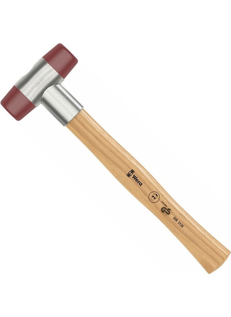 Wera 102 Wooden Handle Urethane Hammer 3 33X96X280MM 05000515001  - Image 1