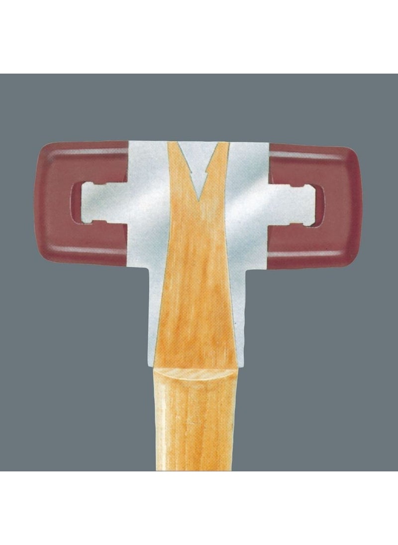 Wera 102 Wooden Handle Urethane Hammer 3 33X96X280MM 05000515001  - Image 2
