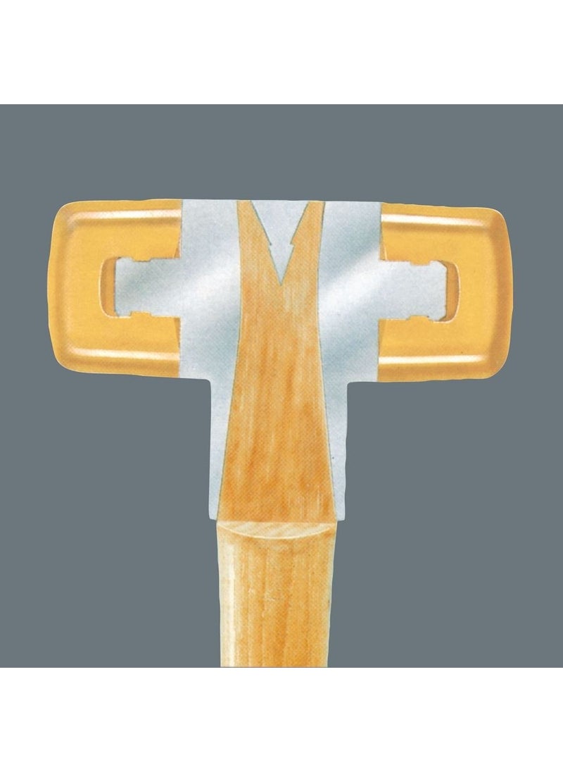 Wera 102 Wooden Handle Urethane Hammer 3 33X96X280MM 05000515001  - Image 4
