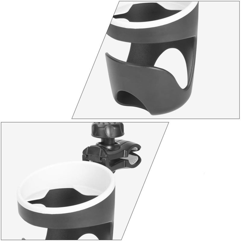 Stroller Cup Holder Sturdy Black Bottle Rack Compatible with Carts for Travel Use - Image 4