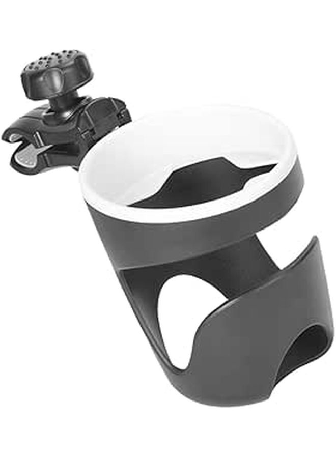 Stroller Cup Holder Sturdy Black Bottle Rack Compatible with Carts for Travel Use - Image 1