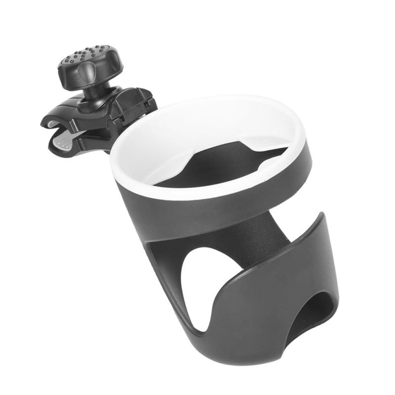 Stroller Cup Holder Sturdy Black Bottle Rack Compatible with Carts for Travel Use - Image 2