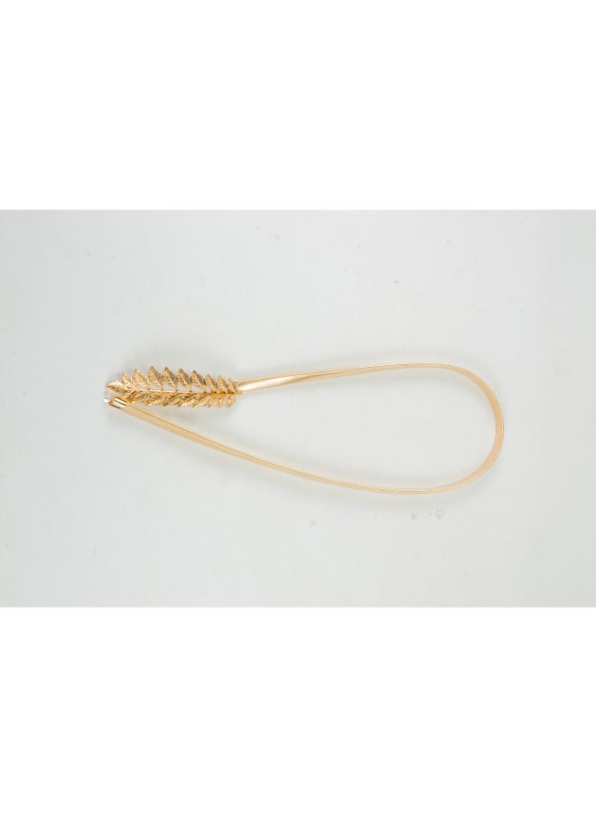 Generic Golden Metal Spring Belt for Her - Tree Leaf  - Image 1