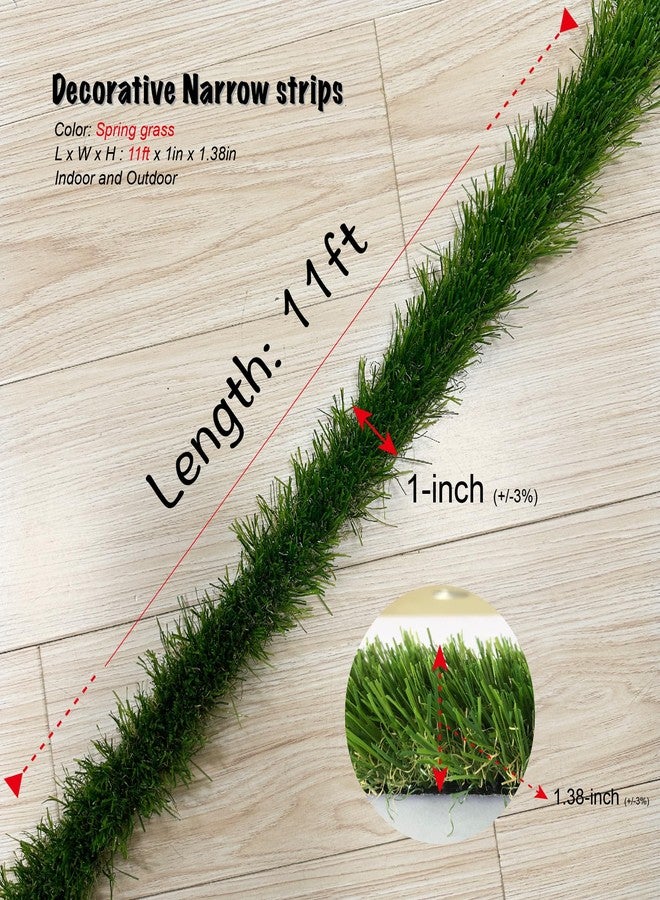 KuGuo Anti-UV Natural Color Artificial Grass Decoration Strips Indoor Outdoor DIY Fake Grass (Spring Grass, Width 1" x Length 11") - Image 2
