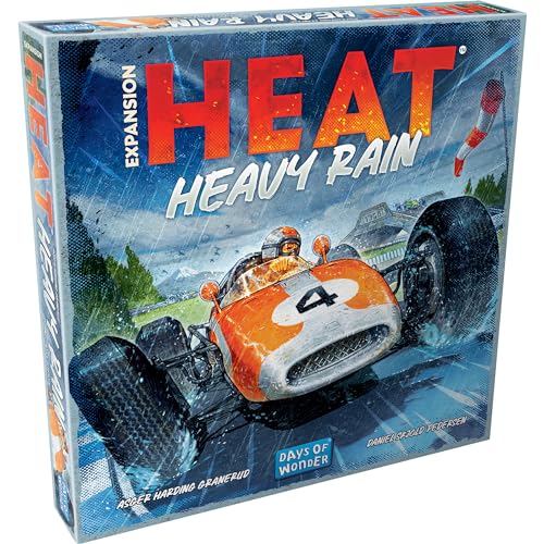 Days of Wonder توسعة لعبة لوحية Asmodee Heat Heavy Rain - مسارات اليابان والمكسيك الجديدة، سباق سيارات مكثف واستراتيجية ممتعة للعائلة والأطفال والبالغين من عمر 10 إلى 17 سنة، 60 دقيقة زمن اللعب - Image 1
