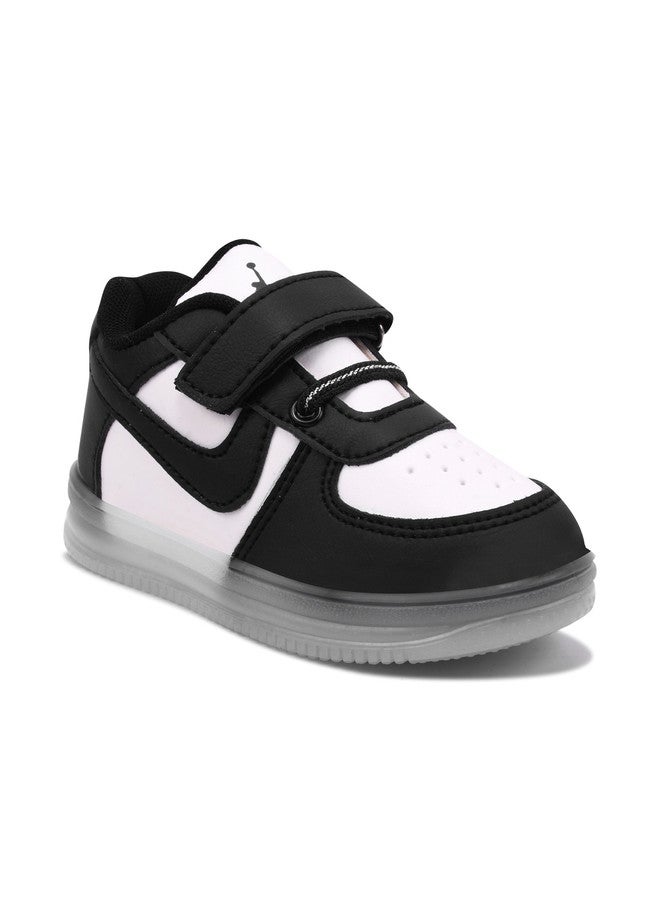 KATS Kids Colourblocked Round Toe Velcro LED Antibacterial Chunky Sole Sneakers - Image 5
