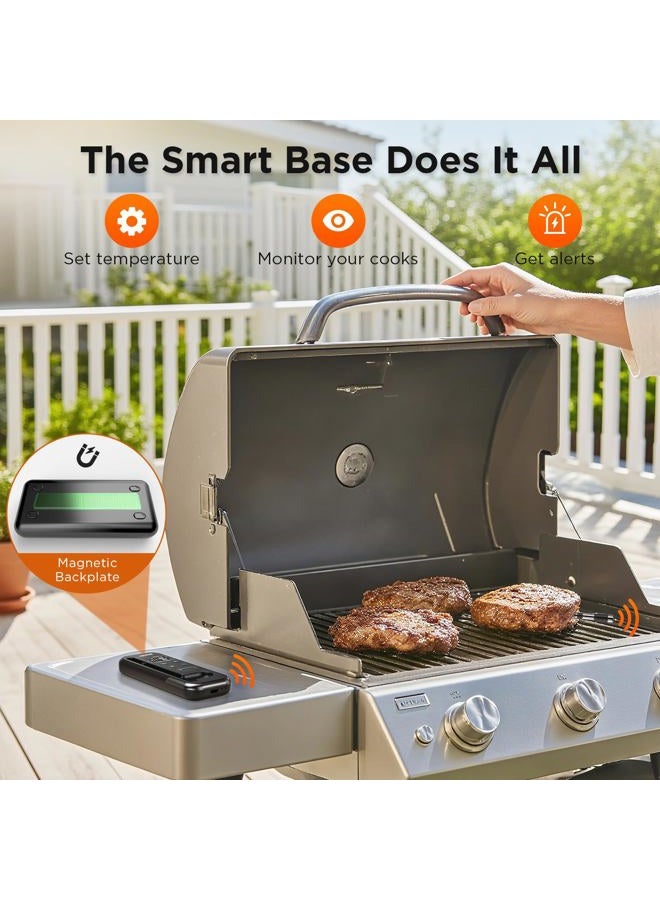 Newise Bluetooth Meat Thermometer with Smart APP, 800FT Wireless Range & LCD Base, Rechargeable Probe, Digital Food Thermometer for BBQ, Perfect Father Day Gifts - Image 5