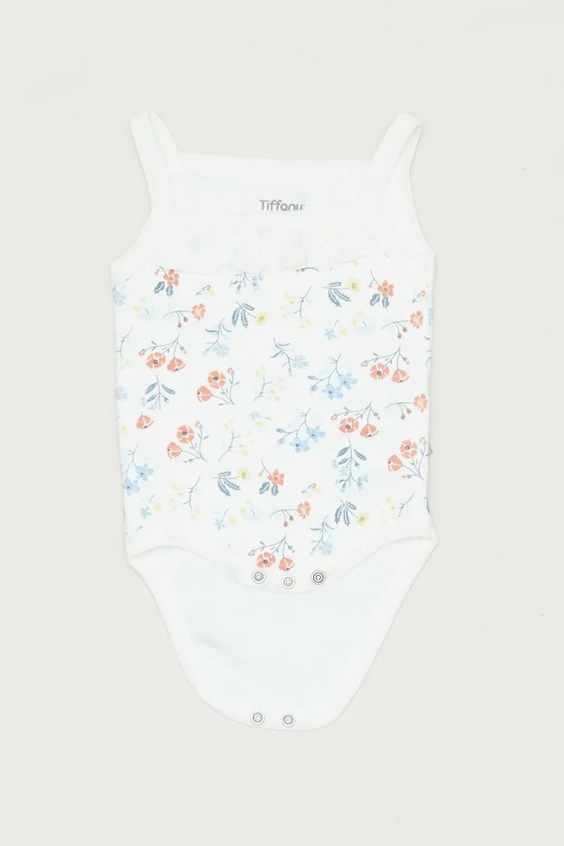 FullaModa Floral Frilly Girl's Bodysuit