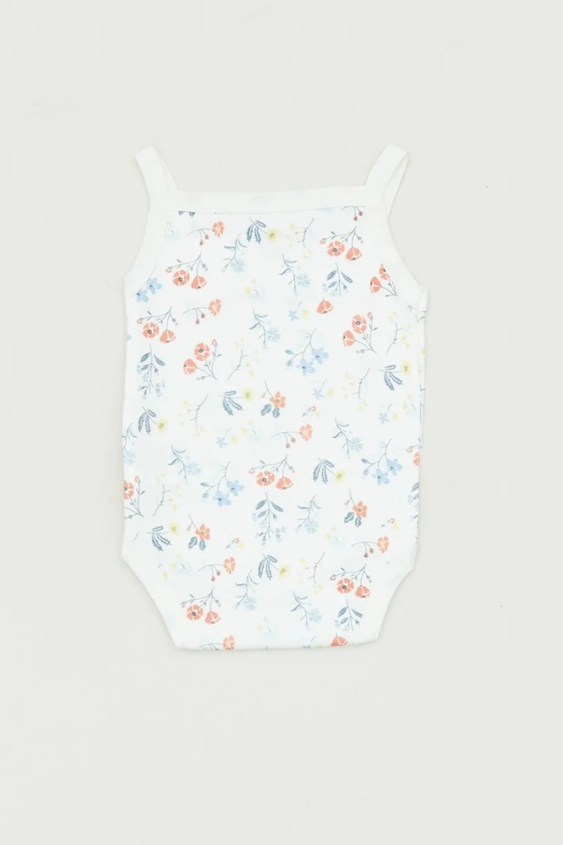 FullaModa Floral Frilly Girl's Bodysuit