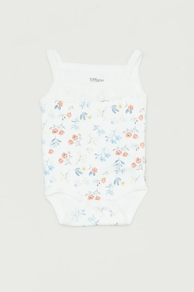 FullaModa Floral Frilly Girl's Bodysuit