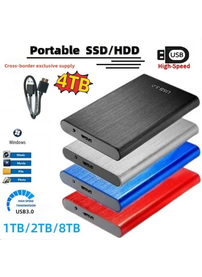 Generic Dedicated To Mobile Hard Disk Expansion And Upgrade Ultra-large Capacity 500G-30TB Efficient Transmission USB3.0-Capacity:6TB-Interface:Red  - Image 1