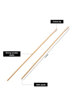 King Mariot Sterile Cotton Applicator 6 inch | Single-Use Wooden Stick with Firmly Wound Cotton Bud for Medical and Beauty Applications  - Image 2