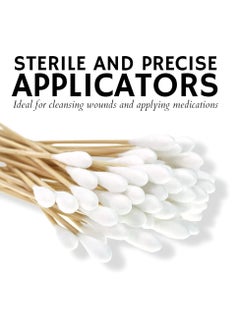 King Mariot Sterile Cotton Applicator 6 inch | Single-Use Wooden Stick with Firmly Wound Cotton Bud for Medical and Beauty Applications  - Image 4
