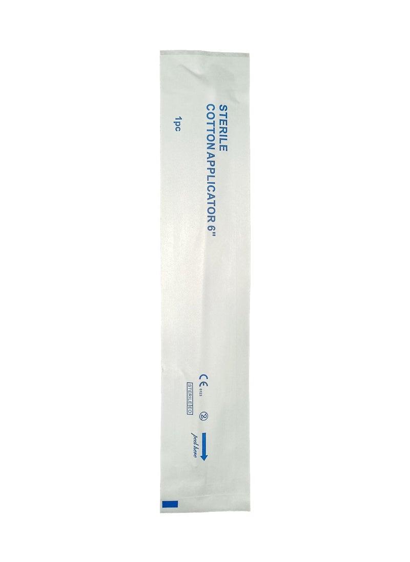 King Mariot Sterile Cotton Applicator 6 inch | Single-Use Wooden Stick with Firmly Wound Cotton Bud for Medical and Beauty Applications  - Image 3
