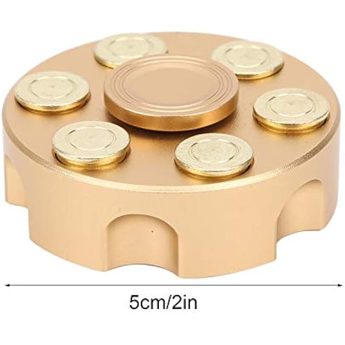 Sunisfa , Stress Relieving Toy, Mini Pure Copper Detachable for ADD ADHD with Rotating Bullets, Gold Metal, Size 5x5x2cm (Gold) - Image 2