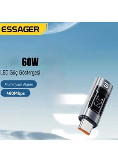 ESSAGER Type-C To iPhone Lightning 60W Fast Adapter Converter Digital Display Latest Generation Technology  - Image 2