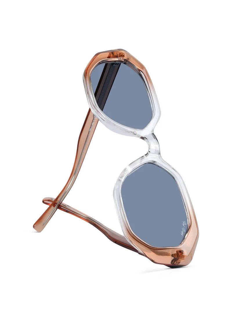 Woggles  Rayvex Black Polarized Hexagonal Sunglasses  | Best Price UAE