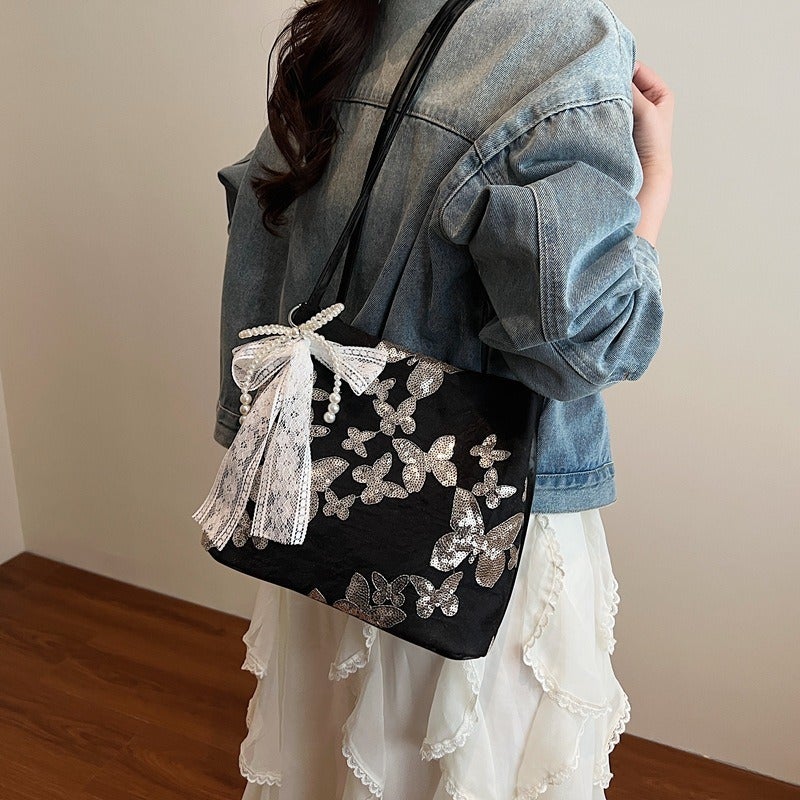 Underarm Fashion Large Capacity Bag Women'S 2025 Spring And Chinese Style National Style Embroidery Niche Design Single Shoulder Bucket Bag - Image 4