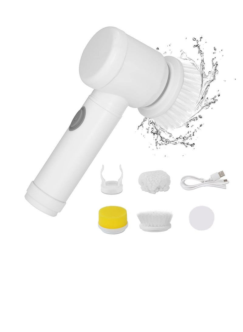 SYOSI Rechargeable Electric Spin Scrubber, Electric Cleaning Brush with 3 Brush Heads,Bathroom Scrub Brush,Shower Scrubber for Cleaning丨Wall/Bathtub/Toilet/Window/Kitchen/Sink/Dish/Grout - Image 1