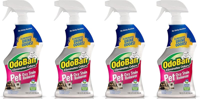 أودوبان مزيل بقع Pet Oxy ومزيل الروائح، 32 أونصة سائلة، 4 عبوات - Image 1