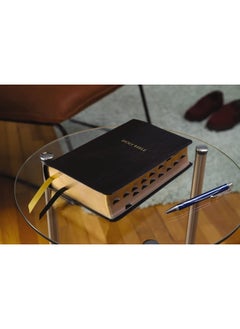 KJV, Thompson Chain-Reference Bible, Handy Size, European Bonded Leather, Black, Red Letter, Thumb Indexed, Comfort Print  - Image 2