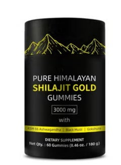 BIYODE Pure Himalayan Shilajit Gummies Gold I Lab Tested I No Added Sugar I Ashwagandha, Gokshura| Fulvic Acid & 85+ Trace Minerals I for Men, Women I Non-GMO I 100% Natural & Organic I 60 Gummy  - Image 2