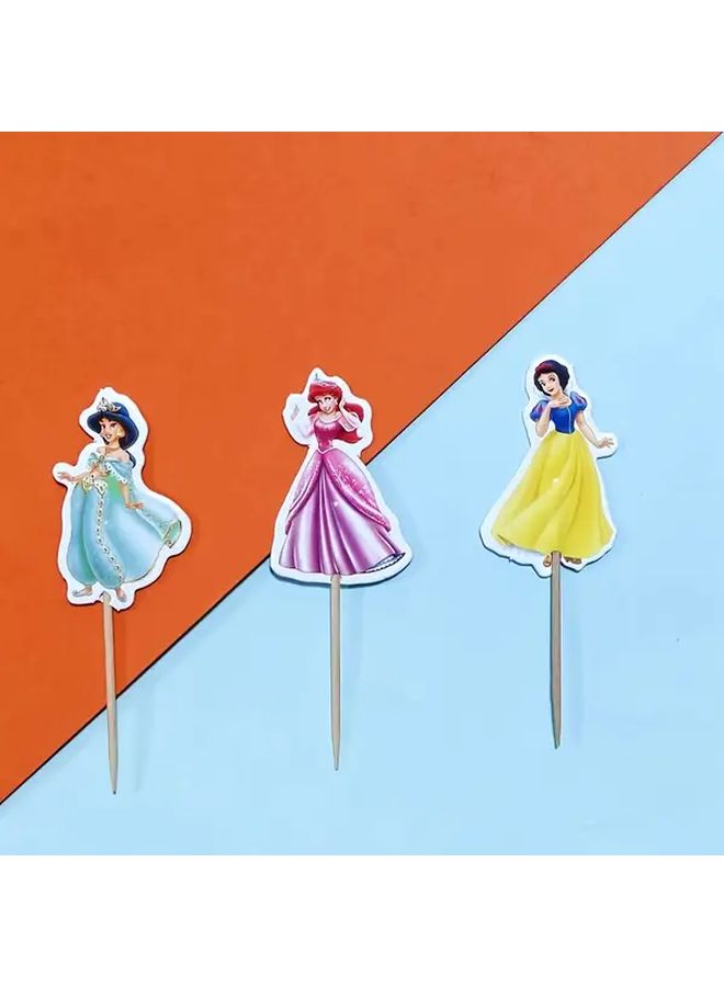 24 Piece Princess Party Picks Paper Decorations for Birthday Wedding Themed Events Dessert Slot - Image 2