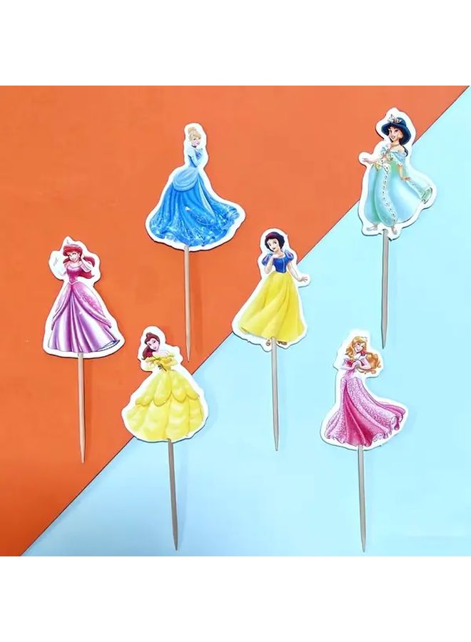 24 Piece Princess Party Picks Paper Decorations for Birthday Wedding Themed Events Dessert Slot - Image 4