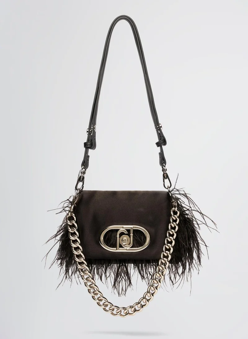 Liu Jo Lapuffy Shoulder Bag With Feathers