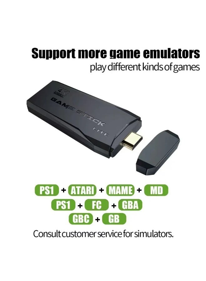 Integrated retro 4K game console with dual 2.4G wireless controllers, plug-and-play video game stick, built-in 3,500 games, 9 classic emulators, high-definition HDMI output for TV - Image 5