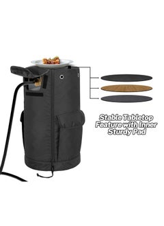 samdew SAMDEW 30 lb Propane Tank Cover with Side Flip Flap & Stable Tabletop Feature, Outdoor Propane Tank Cover for 30 lb Propane Gas Cylinder, with 2 Storage Pockets, Water & Wear-Resistant, Bag Only  - Image 4