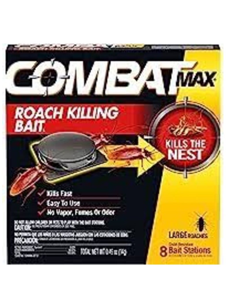 Combat Combat Max Large Cockroach Bait Stations - 8 Count - Image 1