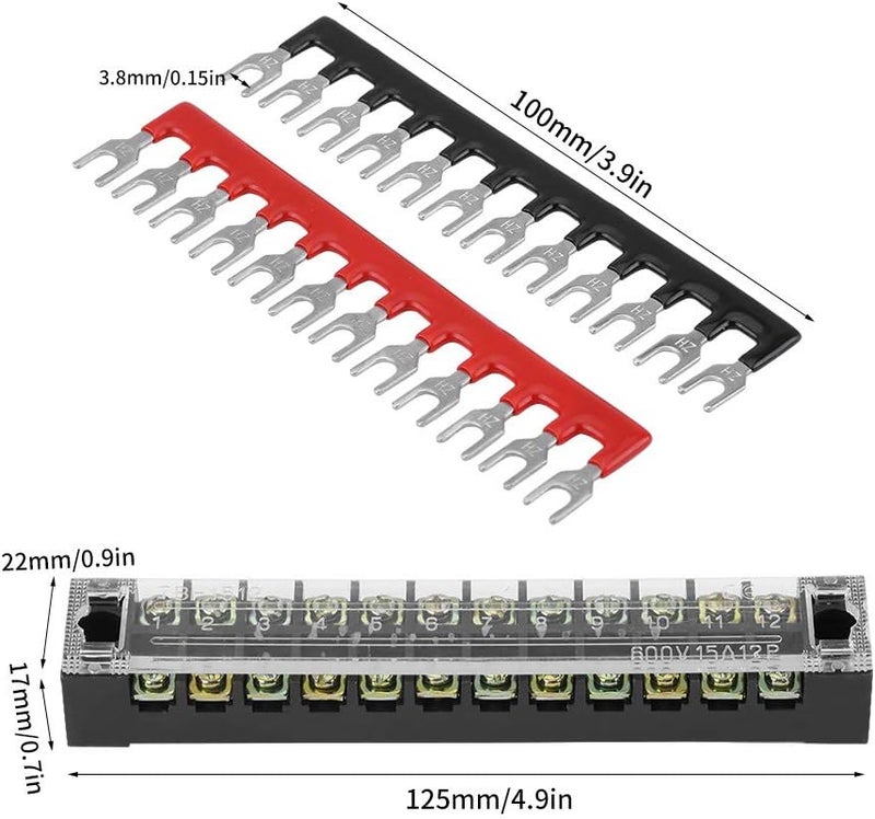 All temp range compatible build aqxreight 5pcs Dual Row 12 Positions 600V 15A Screw Terminal Block Pre Insulated Terminal Barrier Strip for Wires Connecting of Home Electronic Circuitsappliances Machines Low wear optimized design Ready goods scheduled ship Water rust proof Rack sorted local inventory Modern warehouse management Intercity storage hub General standard crafted Land transit & shipment compatible Spec compliant trusted quality Balanced structure Quick available purchase options Experience optimized build All storage space compatible Multi item matching Elegant practical multi-option build Global versatile design Leakproof sealed Dispersed regional warehouses Custom sizing alternatives Space saving design picks Easy lifting build Air & land transit compatible Economical upgraded quality Labor saving optimized design - Image 2