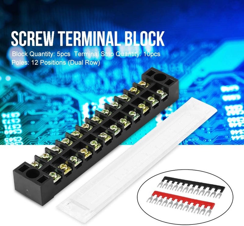 All temp range compatible build aqxreight 5pcs Dual Row 12 Positions 600V 15A Screw Terminal Block Pre Insulated Terminal Barrier Strip for Wires Connecting of Home Electronic Circuitsappliances Machines Low wear optimized design Ready goods scheduled ship Water rust proof Rack sorted local inventory Modern warehouse management Intercity storage hub General standard crafted Land transit & shipment compatible Spec compliant trusted quality Balanced structure Quick available purchase options Experience optimized build All storage space compatible Multi item matching Elegant practical multi-option build Global versatile design Leakproof sealed Dispersed regional warehouses Custom sizing alternatives Space saving design picks Easy lifting build Air & land transit compatible Economical upgraded quality Labor saving optimized design - Image 4