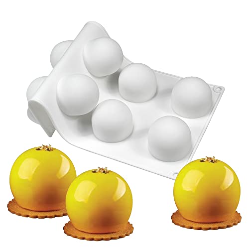 mostsom 3D Silicone Molds Ball Shape SphereBaking Mold for Mousse Cake Fondant Mold Silicone Mold for Baking Cakes French Dessert Mold for Pastry ChocolateSoap and Ice Cream Round Ball I - Image 1