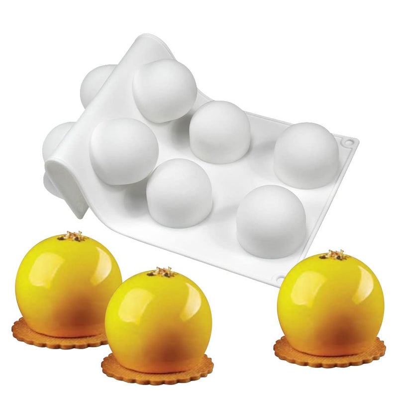 mostsom 3D Silicone Molds Ball Shape SphereBaking Mold for Mousse Cake Fondant Mold Silicone Mold for Baking Cakes French Dessert Mold for Pastry ChocolateSoap and Ice Cream Round Ball I - Image 2