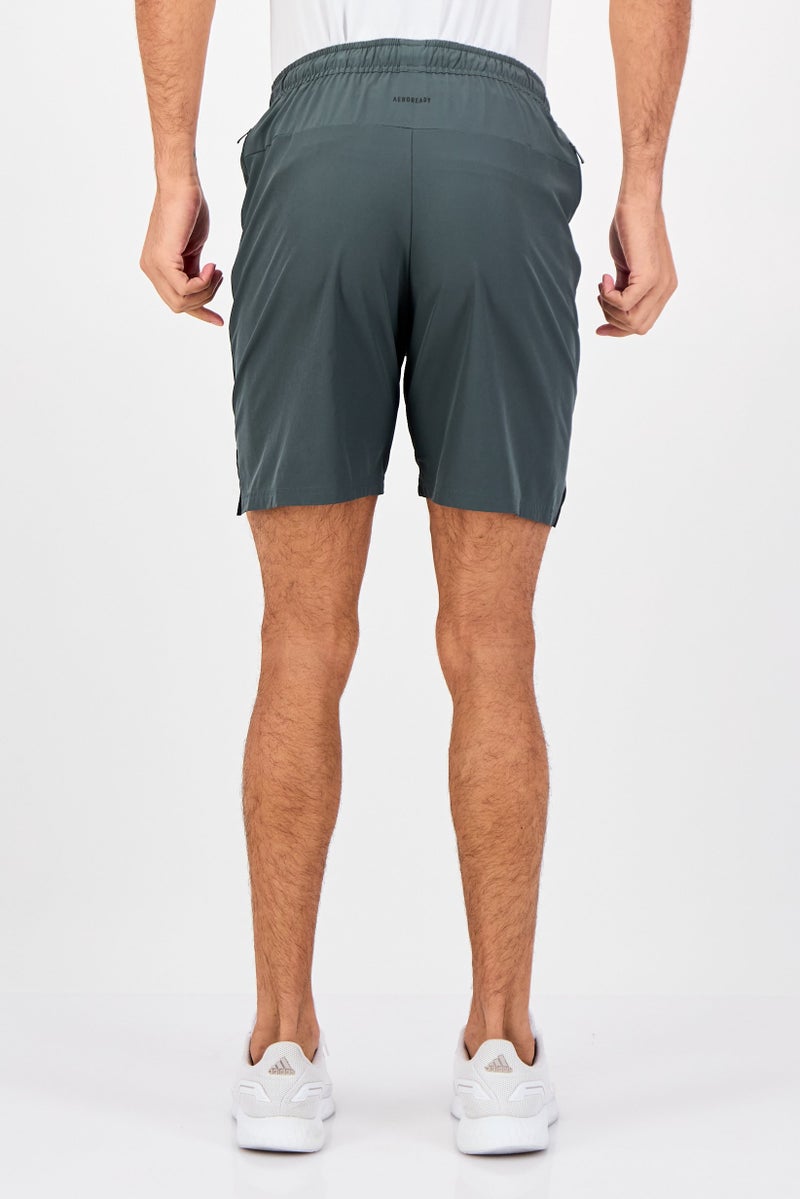 Adidas Men 7 Inseam Regular Fit Training Shorts, Olive - Image 2