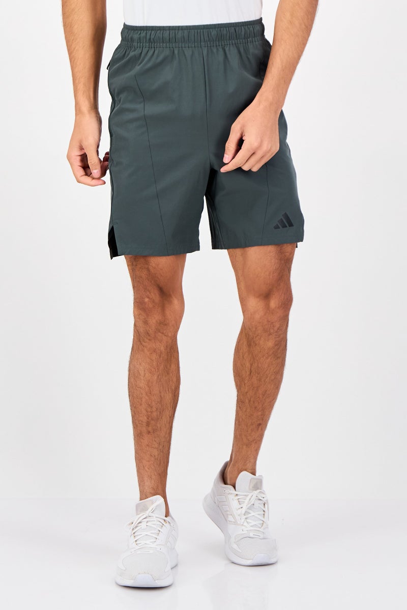 Adidas Men 7 Inseam Regular Fit Training Shorts, Olive - Image 1